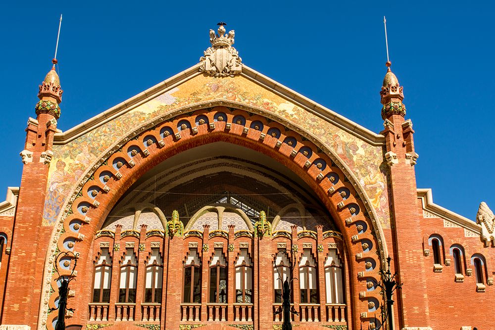 Details of the Mercat de Colon (Columbus Market), Valencia, Spain.